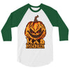 mad halloween pumpkin 3/4 Sleeve Shirt