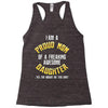 i'm a proud mom of a freaking awesome daughter Racerback Tank