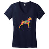boxer flower Women's V-Neck T-Shirt
