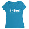 drums   problem solved   mens funny Women's Triblend Scoop T-shirt
