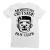 monsters outside fan club back Ladies Fitted T-Shirt