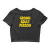 grown adult person Crop Top
