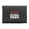 christmas dogs and paws Accessory Pouches