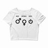 man woman geek symbols Crop Top