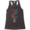 Bong Mathematics design with Earth, Fire, Air, Water and bong icons Racerback Tank