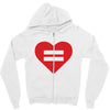 Equality Heart Zipper Hoodie