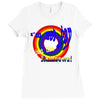 i am not gay, i just like rainbows Ladies Fitted T-Shirt