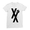 mgk t xx shirt flower black rose Ladies Fitted T-Shirt