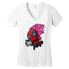 lil big mouth Women's V-Neck T-Shirt