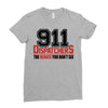 911 dispatcher heroes black logo Ladies Fitted T-Shirt