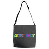 artist shot Adjustable Strap Totes