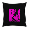 run harder gym workout Throw Pillow