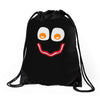 bacon and eggs Drawstring Bags