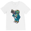 robot kicks V-Neck Tee