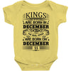 Real Kings Are Born On December 11 Baby Onesie