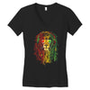 new! men's rasta vibe lion Women's V-Neck T-Shirt