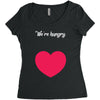 We're Hungry with Heart Women's Triblend Scoop T-shirt