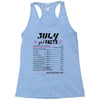 July Girl Facts Cancer Racerback Tank