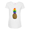 rainbow pineaplle Maternity Scoop Neck T-shirt