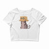 cat in the box! Crop Top