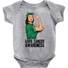 liver cancer awareness can do it Baby Bodysuit