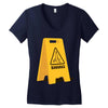 caution bananas Women's V-Neck T-Shirt