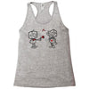 cute love robots Racerback Tank