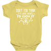 don't you think if i were wrong i'd know Baby Onesie