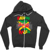 rasta nation, the reggae and dancehall Zipper Hoodie