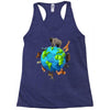 animal polygon around the planet Racerback Tank