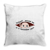 November Peeking Out Baby Boy Throw Pillow