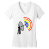 gaydar gay rainbow radar Women's V-Neck T-Shirt