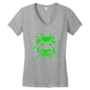 space invader 2 splat Women's V-Neck T-Shirt