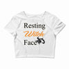 resting witch face   fall t shirt   funny halloween Crop Top