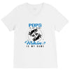 Pops is my Name Fishing Is My Game V-Neck Tee