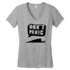 dont panic Women's V-Neck T-Shirt