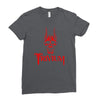 screaming skull Ladies Fitted T-Shirt