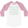 kiss me i'm drunk or irish 3/4 Sleeve Shirt
