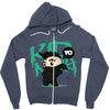 mo hawk ninja Zipper Hoodie