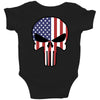 skull u.s.a. back Baby Bodysuit