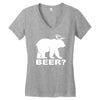 new bear deer beer funny Women's V-Neck T-Shirt