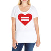 Equality Heart Ladies Curvy T-Shirt