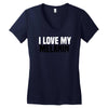 i love my melanin Women's V-Neck T-Shirt