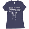 eyes in the back of my shirt Ladies Fitted T-Shirt