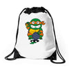 lucky turtle Drawstring Bags