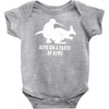 funny rude taste of kiwi Baby Onesie