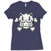cat cap Ladies Fitted T-Shirt