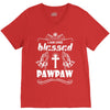 I Am One Blessed Pawpaw V-Neck Tee