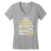 i'm a dance teacher, that means i'm creative cool passionate &amp; a littl Women's V-Neck T-Shirt