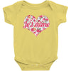 Jet'aime Flower Heart Baby Bodysuit